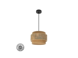 Pendente Samoa 1xe27 Preto/camelo Regx30d Fabrilamp