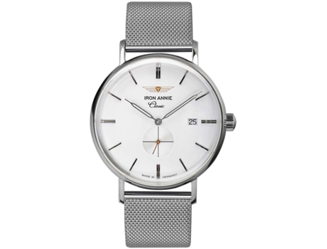 Relógio masculino prata aço inoxidável 5938-M1 IRON ANNIE