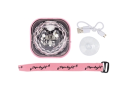 2026 pulsera Luminosa Ambiental Rgb para Muñeca Colorida Bola Luces Escenario Carro Ktv Boda Con Caparazón Rosa