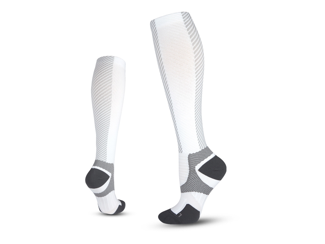 Meias De Compressão Para Panturrilha Tamanho G/gg, Ideais Para Fitness, Corrida E Esportes Em Geral, Brancas
