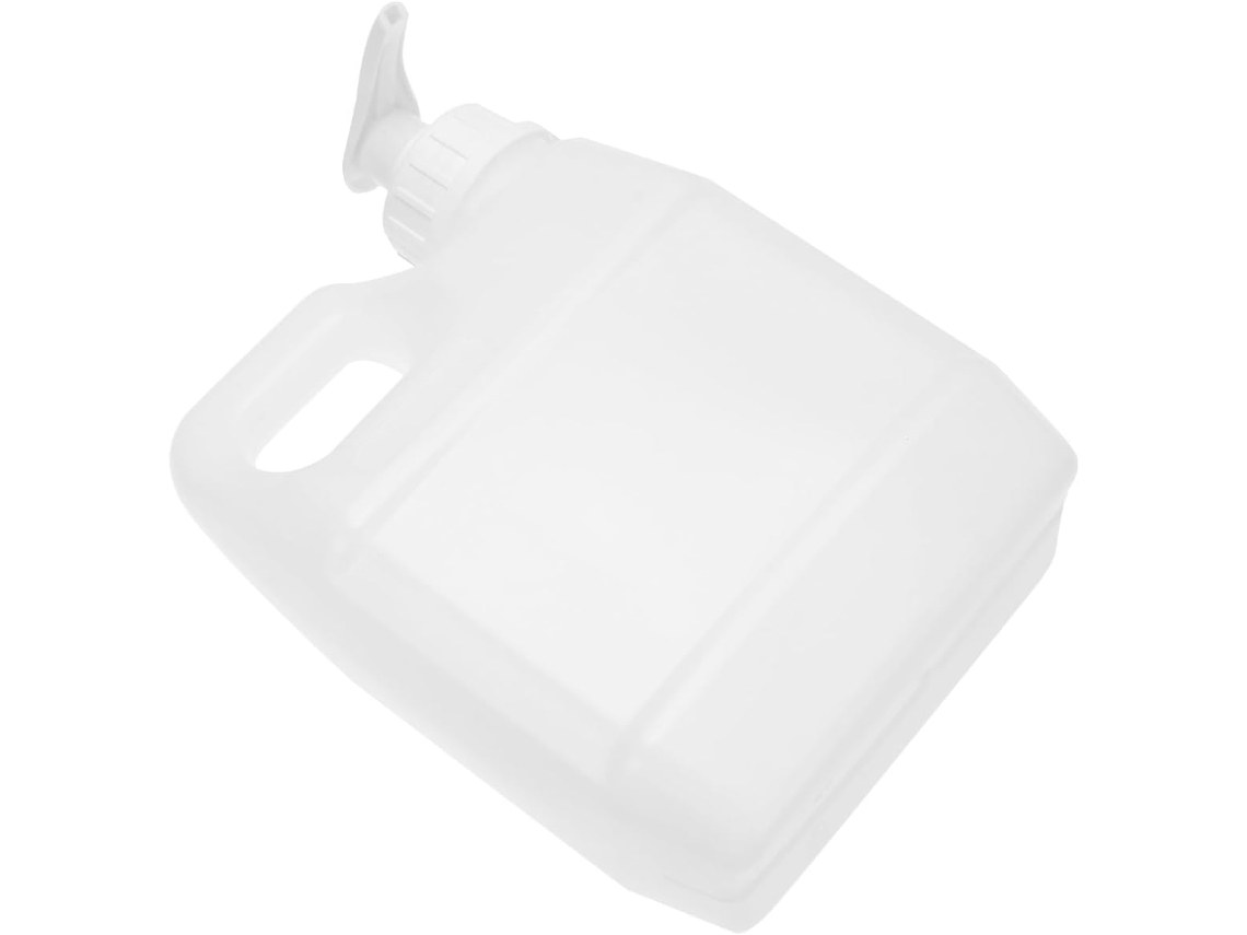 Conjunto de 2 frascos com bomba dosadora, anel de vedação e antifurto, 1 litro, plástico HDPE.