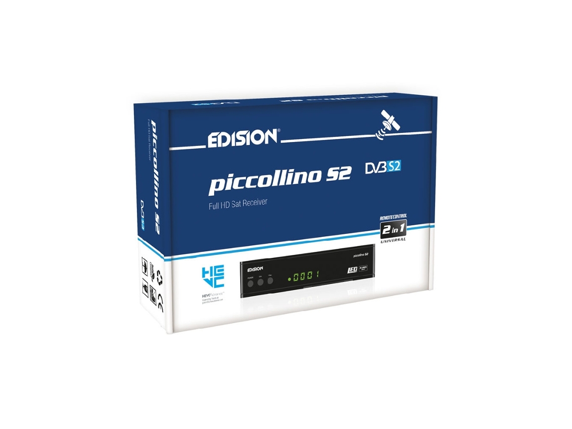 Recetor Edision PICCOLLINO S2 Satélite H.265
