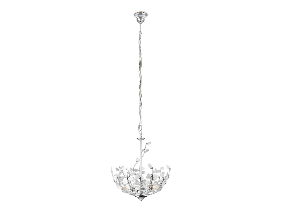 Candeeiro Suspenso Ampthill 3Xe14 Regulável em Altura 124Xø37 Cm Cromado LUX.PRO