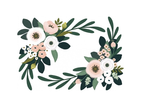 Adesivo LILIPINSO Grande Decoração Floral 49 X 70 5 Cm