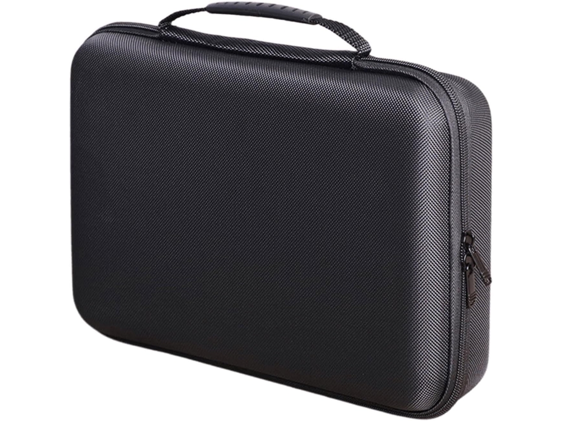 Bolsa organizadora em EVA com divisórias de esponja personalizadas para câmeras DSLR, drones e acessórios digitais.