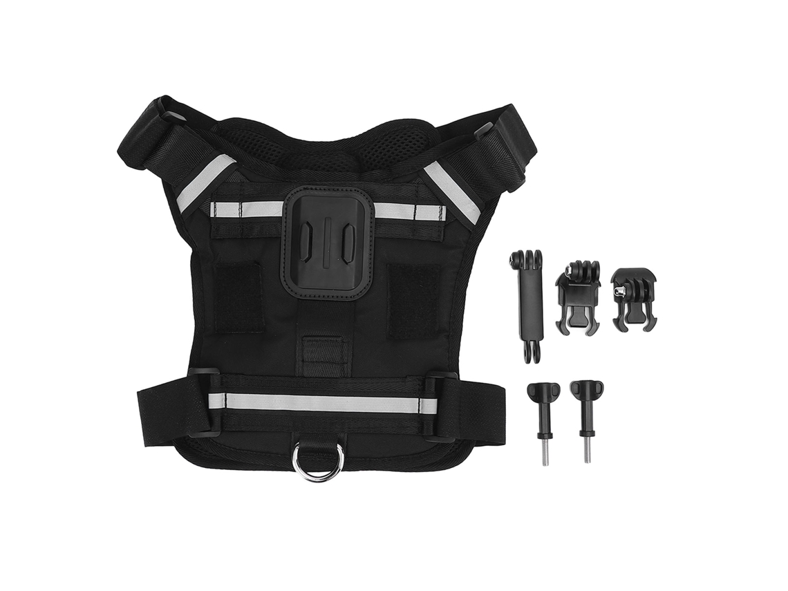 Dog Harness Mount For Action Camera Nylon Chest And Back Fixation Pet Harness Camera Mount Vest For Large Medium And Small Dogs LAXISCREED