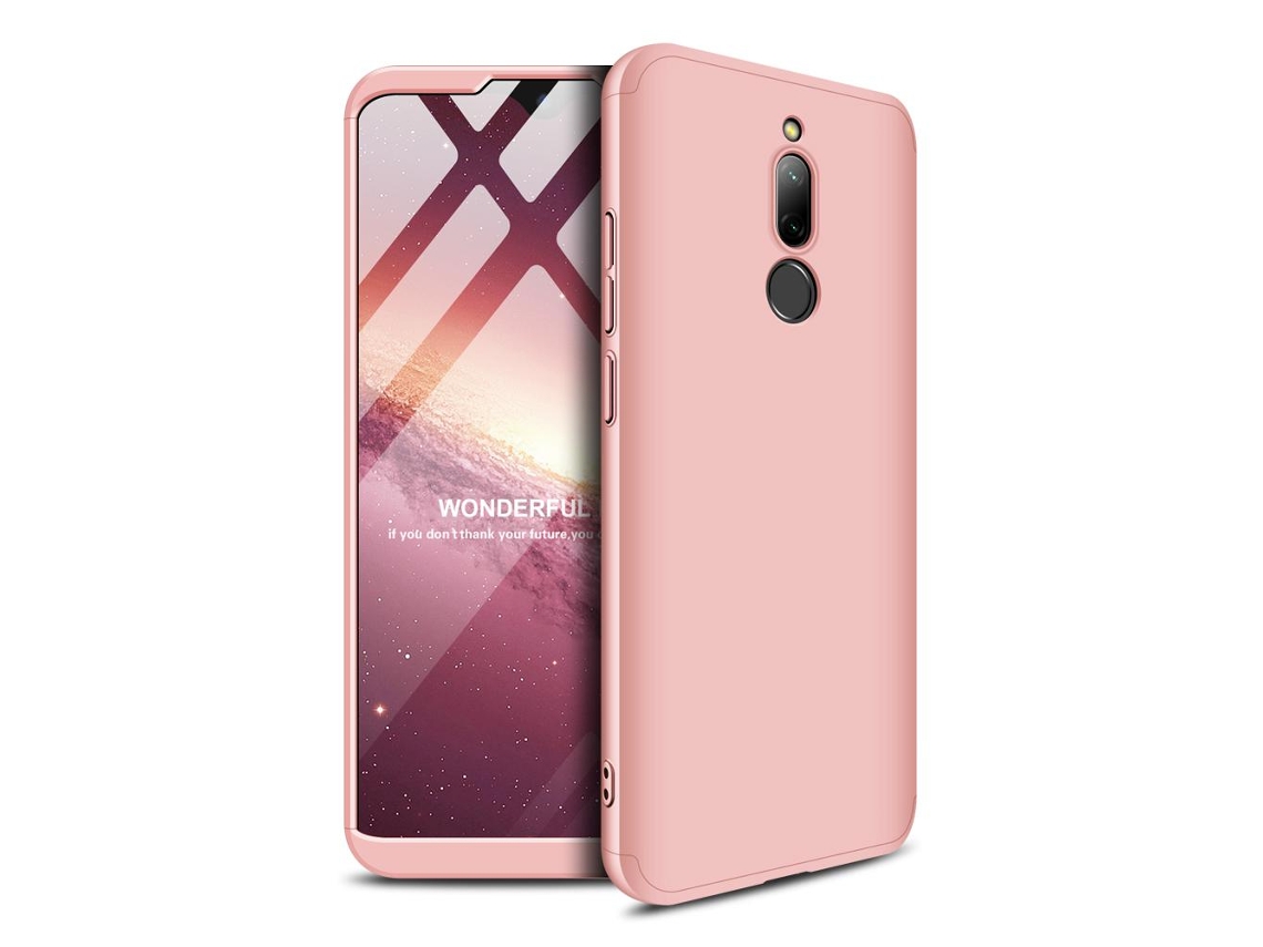 Capa Slim Armor 360º Frente e Verso Suporte Magnético Multifunção Redmi 8 - Rosa