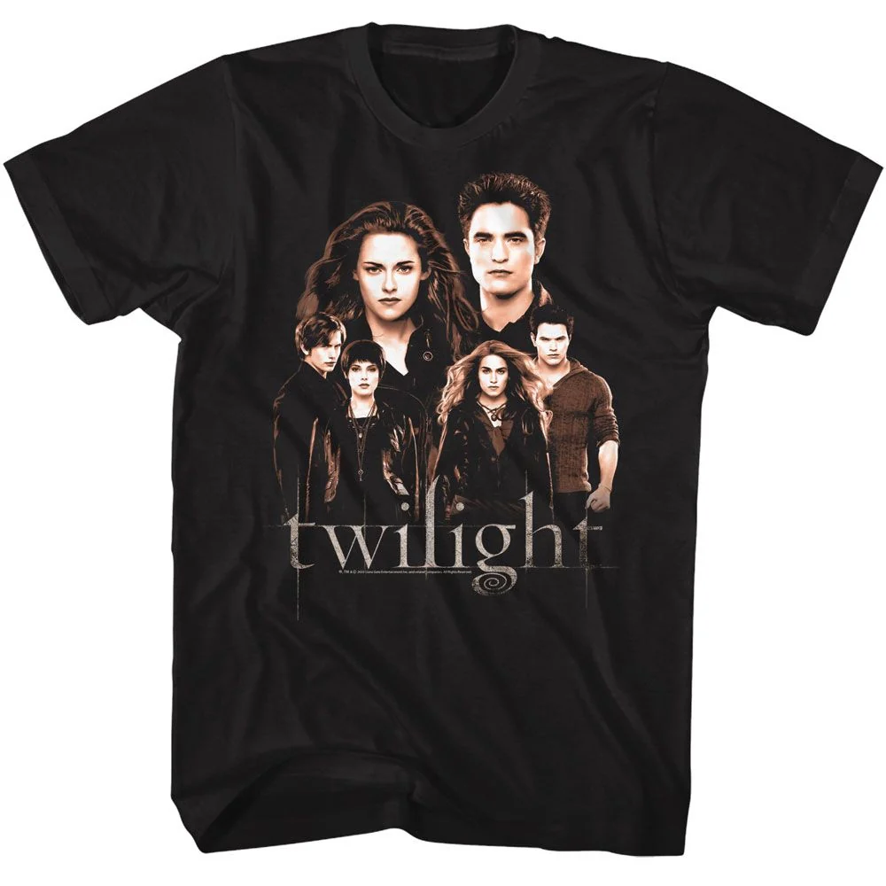 Rockinstone Twilight Movie Breaking Dawn Group Black Adult T-shirt Size:xxl