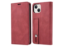 Capa Para Iphone 14 Pro Pele Sintética Magnética Vermelho