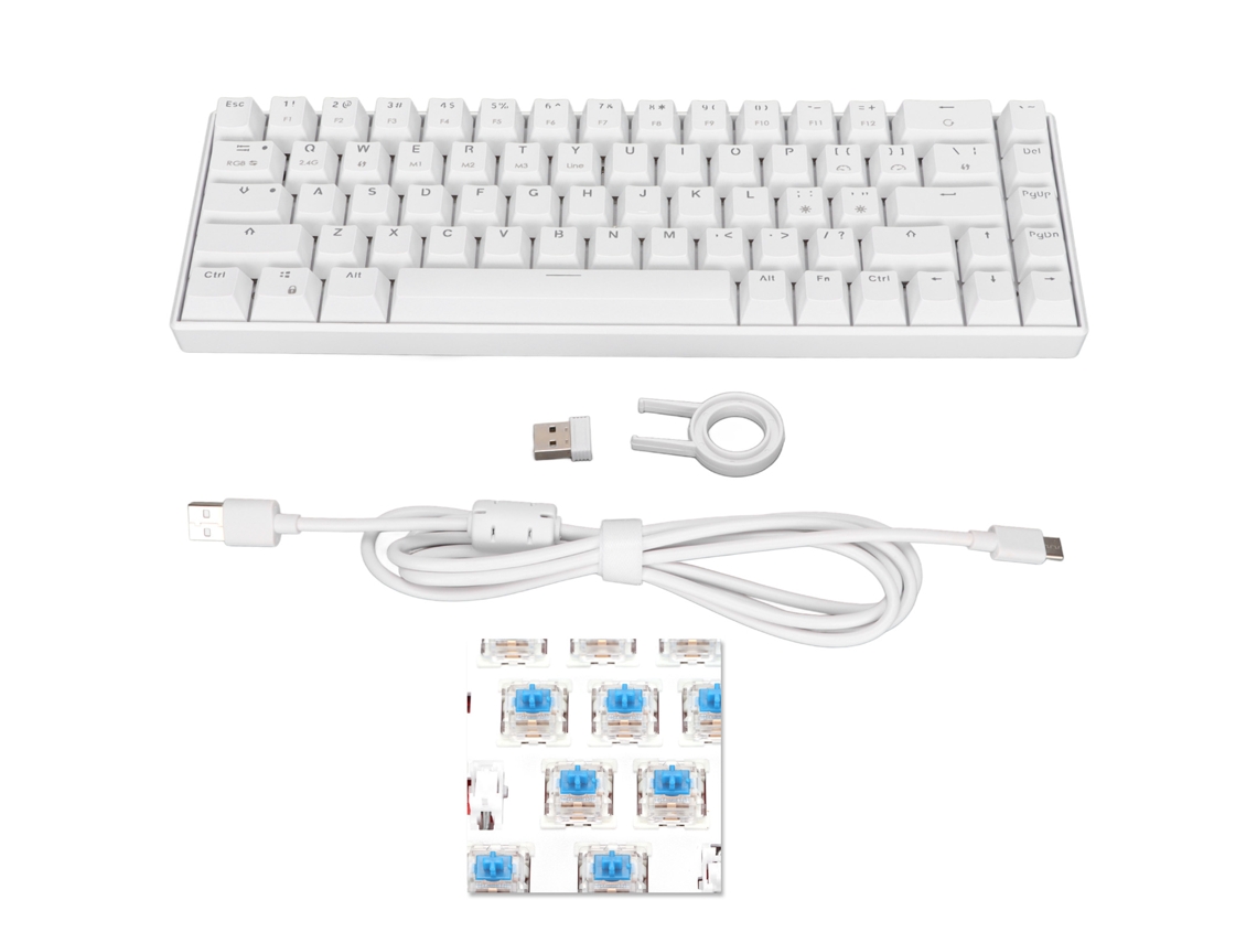 Teclado Mecânico Gamer Rgb Com 68 Teclas