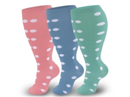 Conjunto De 3 Pares Meias De Compressão Para Panturrilha Tamanho Extra Grande Nvzi Mulheres E Homens, Meias De Suporte Para Enfermeiras, Corrida