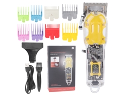 2026 cortador de Cabelo Elétrico de Aço Inoxidável com 8 Pentes Guias, Trimmer Profissional para Cabelo, Conjunto de Cortar Cabelo
