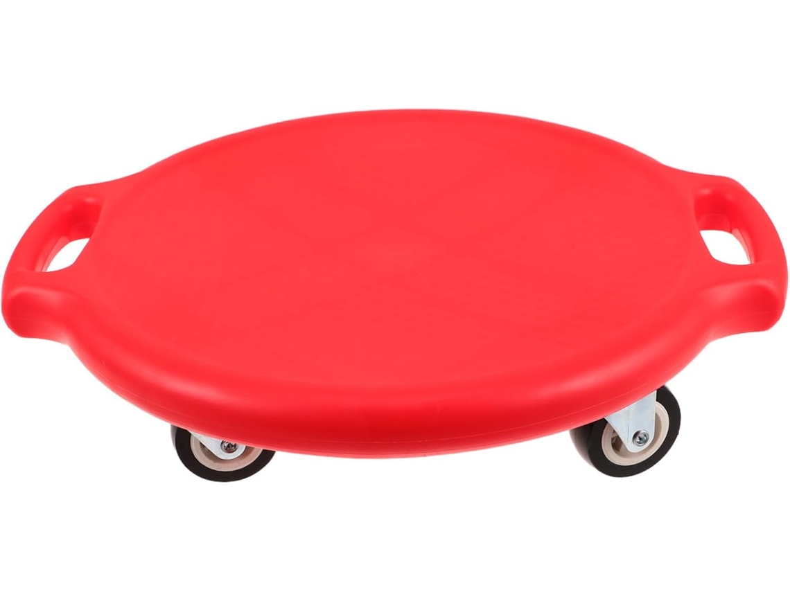 Skate Redondo Besportble com Alças, Patinete Estável Rodas para Meninos e Meninas, Estimulação Vestibular
