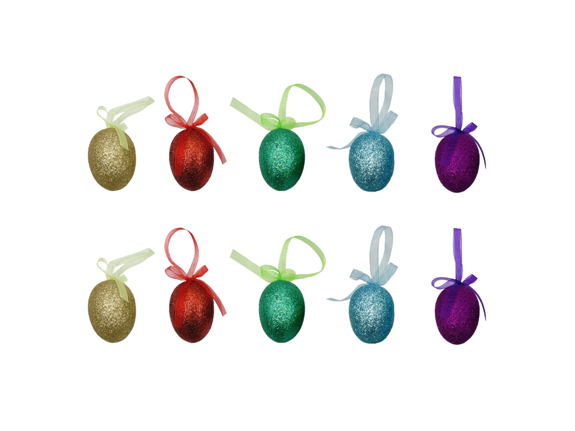 Ovos de Páscoa em espuma com brilho em pó dourado, pack com 30 peças LAXISCREED