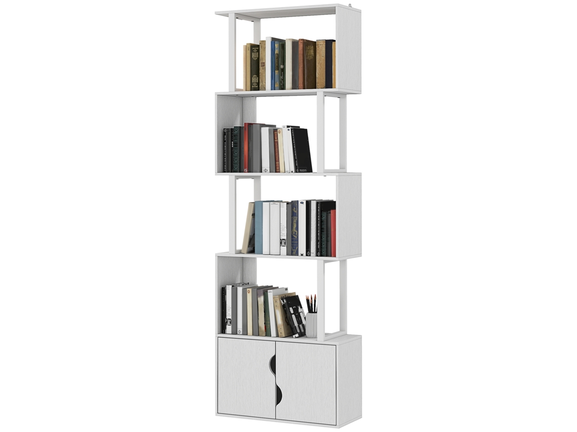 Estante S 5 Prateleiras e 2 Portas (branco, 60x23,8x179,2 Cm)