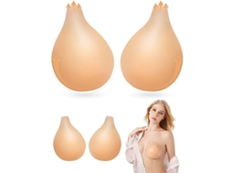 2026 phodil Sutiã Adesivo Sem Luvas 2 Pares Push Up Invisível de Silicone Lavável para Seio Volumoso