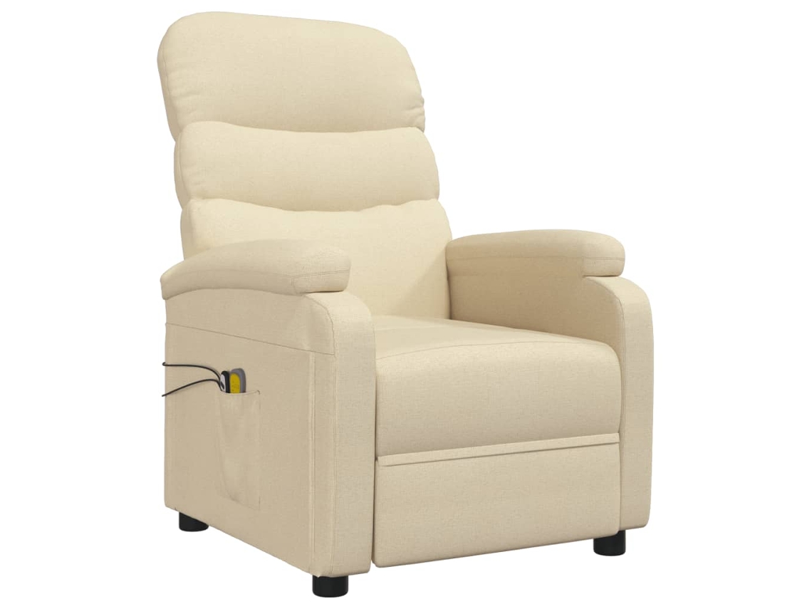 Electric Massage Chair, Electric Massage Chairs Vidaxl Creme Tecido