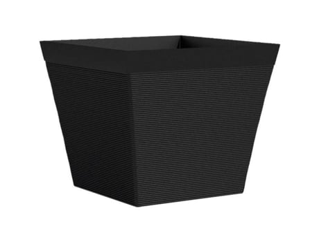 Pote quadrado - GARDEN ID - Green Care Impact Black-Anth - 39 x 33 cm - 10 anos de garantia - 100 reciclado - resistente a UV/gel