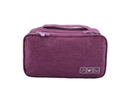 Bolsa organizadora portátil de viagem impermeável para sutiãs, meias, acessórios, roxa S/MARCA