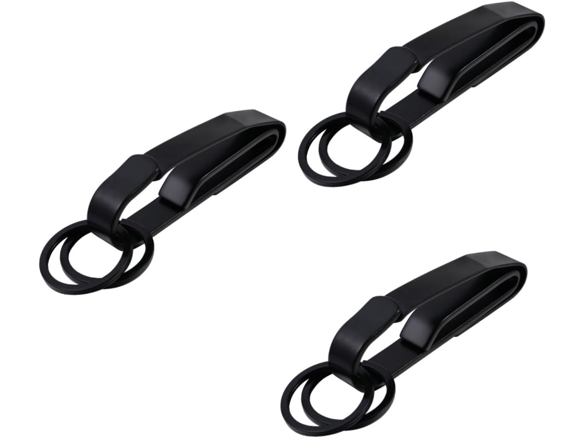 Chaveiro Com Fivela De Cinto Prático E Funcional Acessório De Chave Preto Com Design Simples