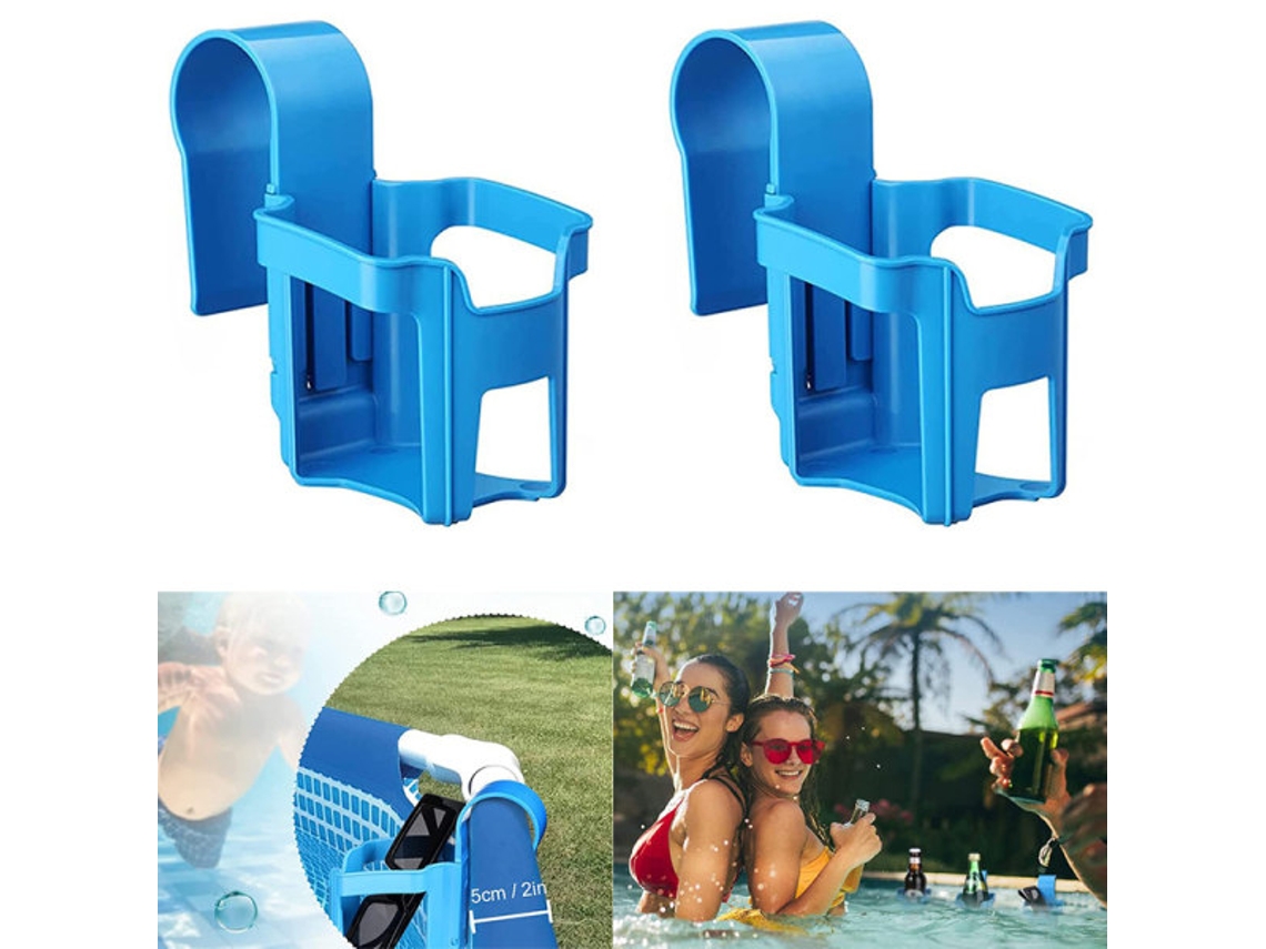 2 Porta-copos Para Piscina, Compatíveis Com A Maioria Das Piscinas Acima Do Solo.