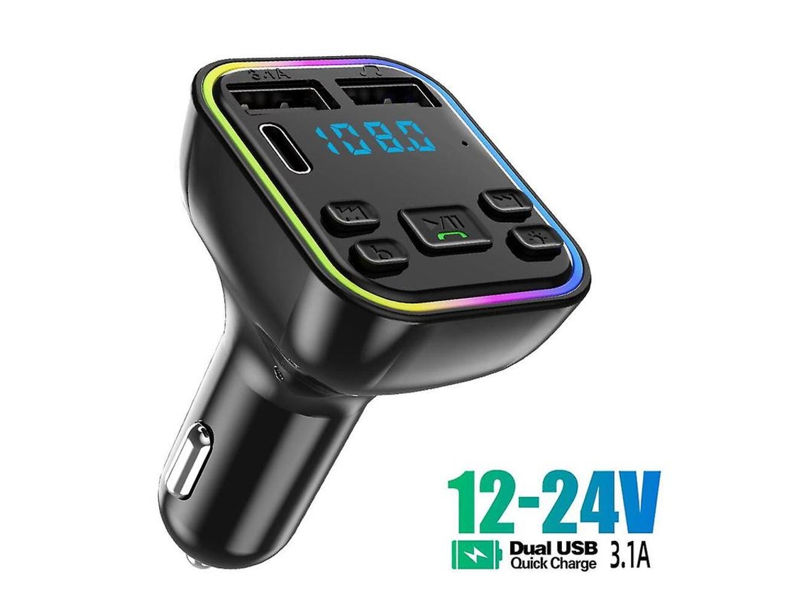 Transmissor Fm Bluetooth Veicular, Usb-c, Carga Rápida