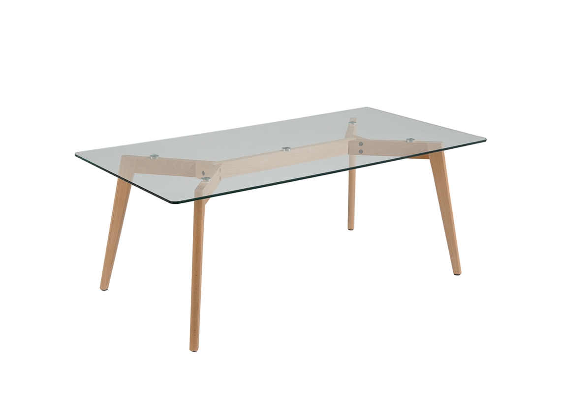 Mesa de centro BELIANI Hudson de Vidro Transparente 60x120x46