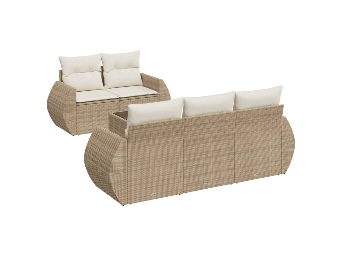Garden Sofa Set, Garden Sofa Sets Vidaxl Bege Rattan / Vime (n/a)