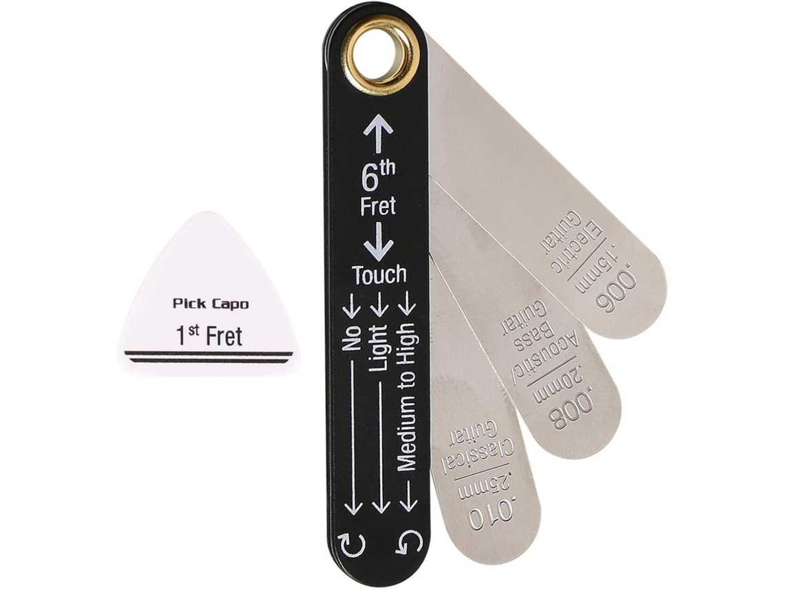 Medidor De Altura De Cordas Multifuncional Para Guitarra, Adequado