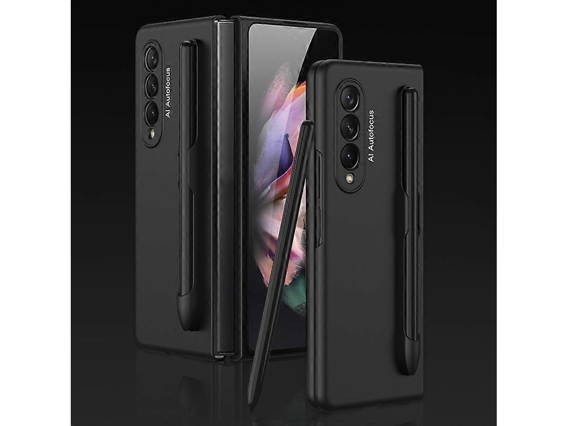 Capa Flip Ultrafina Com Cobertura Total E Compartimento Para Caneta Para Samsung Galaxy Z Fold3 5g Gkk