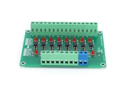 Módulo de Isolamento Óptico 8 Canais Conversor de Sinal PLC 20khz 12v a 3.3v