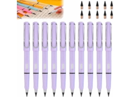 10 Sets Black Technology Peil, Inkless Eternal With Eraser, Black