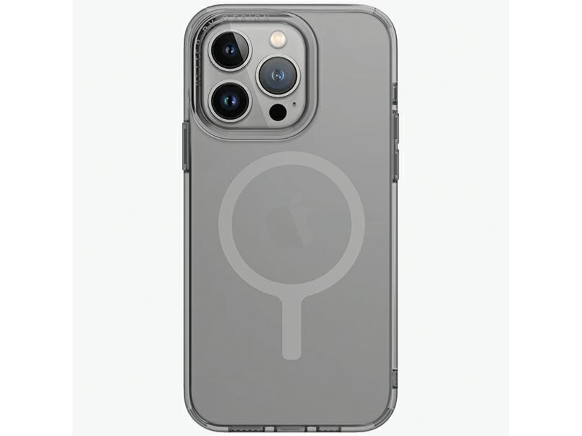 Capa para iPhone 15 Pro UNIQ Pele Sintética Cinzento