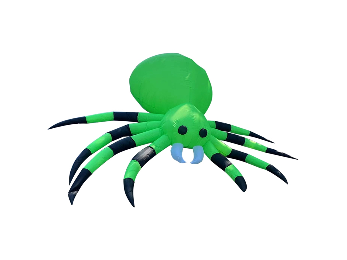 Decoração Inflável de Aranha com Luz Led para Halloween Jardim Festa S/MARCA