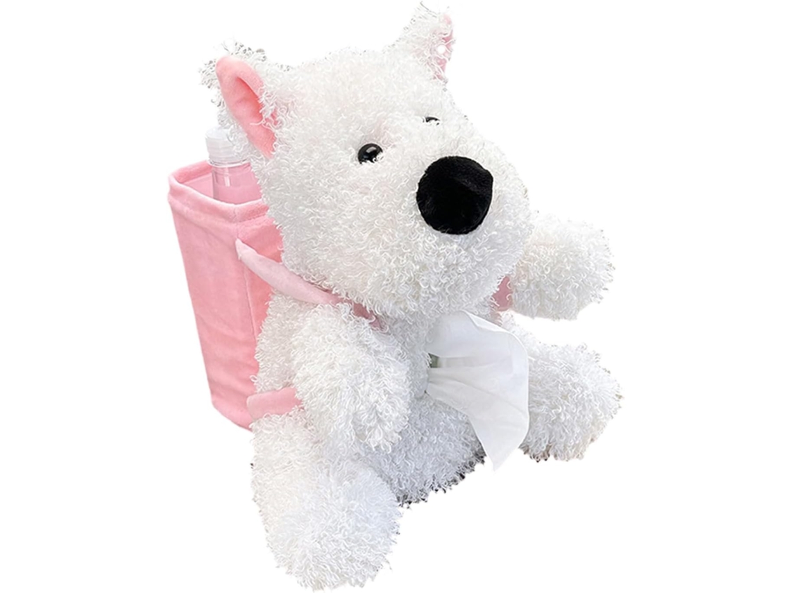 Porta-lenços, Caixinha Fofa Em Formato De Cachorro, Dispensador De Guardanapos De Desenho Animado Com Animais, Em Lã Com Zíper.
