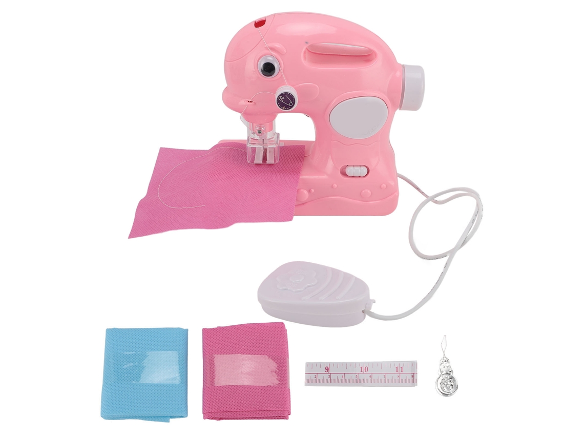 Mali máquina de Costura Infantil Diy Elétrica Usb Recarregável Brinquedo Rosa Portátil
