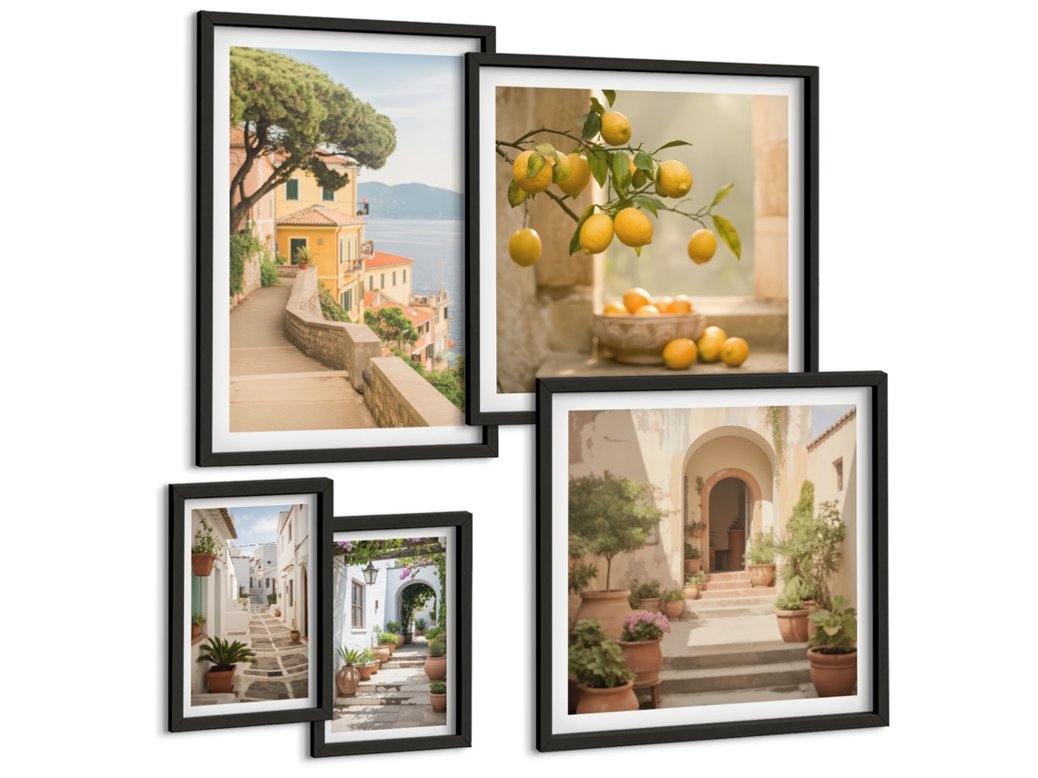 Conjunto De Pinturas Encantadoras Ruazinhas Frutos Do Mar Espelharte (5 Peças)