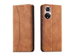 Capa De Couro Para Celular Honor, Compatível Com A Nova Capa Flip Da Huawei.brown - Honra 70
