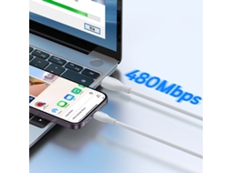 Cabo Baseus Ultra-fast Series Pd20w Tipo C Para Ip, Carregamento Rápido Pd, Transmiss?o De Dados, Núcleo De Cobre Refor?ado, 1 M De Comprimento