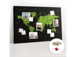 Quadro De Cortiça Mapa-múndi Para O Quarto Das Crianças Espelharte (120x80 Cm)