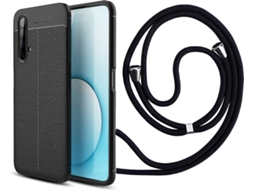 Capa Realme X50 Pro Rugged Leather com Fita Preto