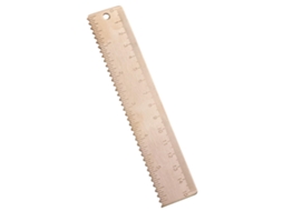 Régua Uonlytech de latão, 15 cm, com dupla graduação, régua de medição de 150 mm para estudantes, design e mesa.