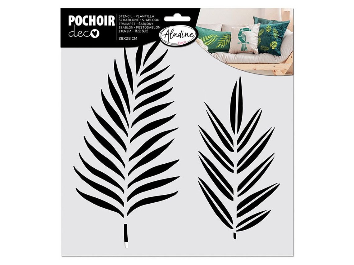 Plantilla textil - Hojas tropicales