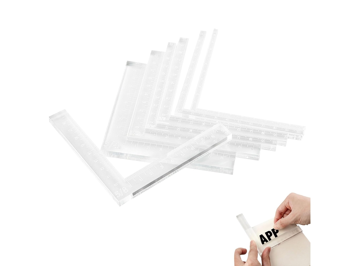 Conjunto De 7 Réguas Acrílicas Em Formato L, Ferramentas Criativas