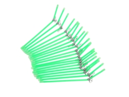 20pcs Canne de Pêche Anti emboîtement Métal Vert