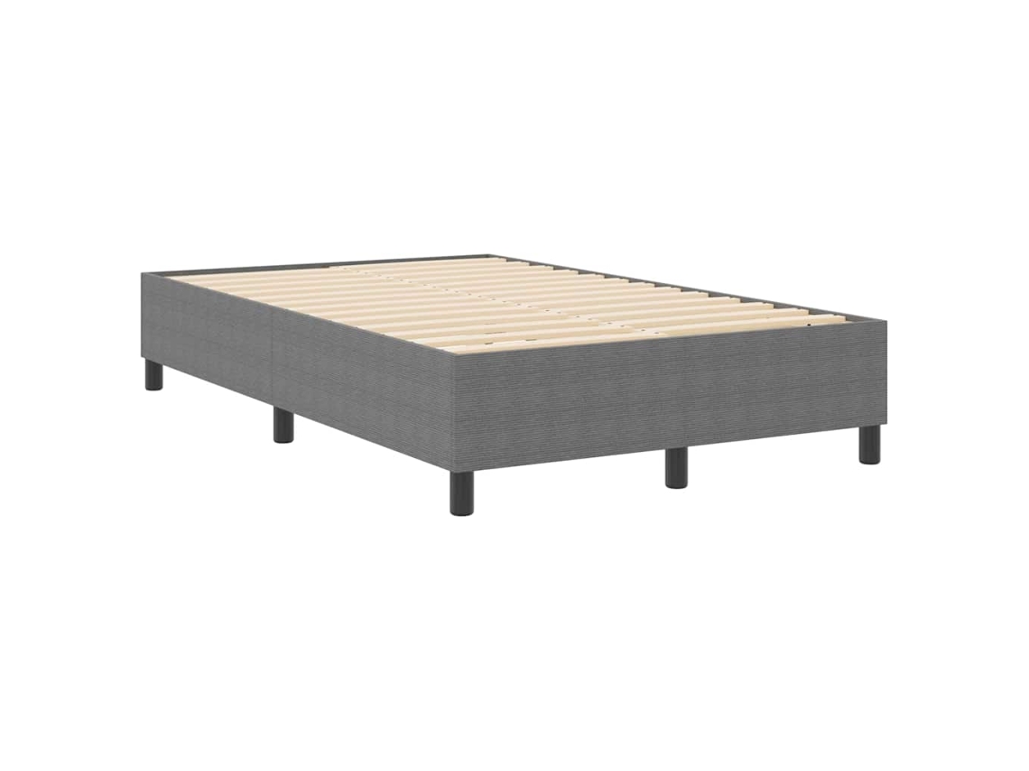 Conjunto 1 Cama De Plataforma Vidaxl Cinzento-claro Cordão (120 X 200 Cm)