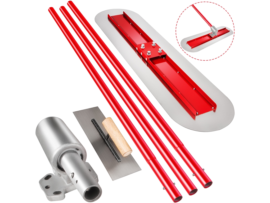 Kit Flutuante de Concreto 1200 X 300 Mm Suporte e Alça de Flutuador de Espátula