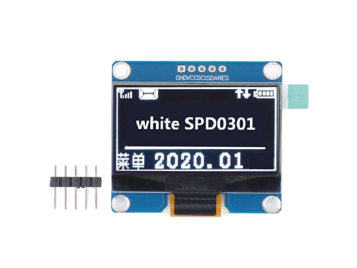 Módulo de Tela OLED de 1,54 Polegadas IPS 128x64 SPI IIC Spd0301 Ic Branco para DIY Digital