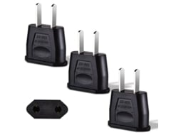 Adaptador De Tomada Dos Eua. Adaptador De Viagem Com 3 Adaptadores Do Japão. Da França Para Os Japão, Europa. Canadá. México(preto)