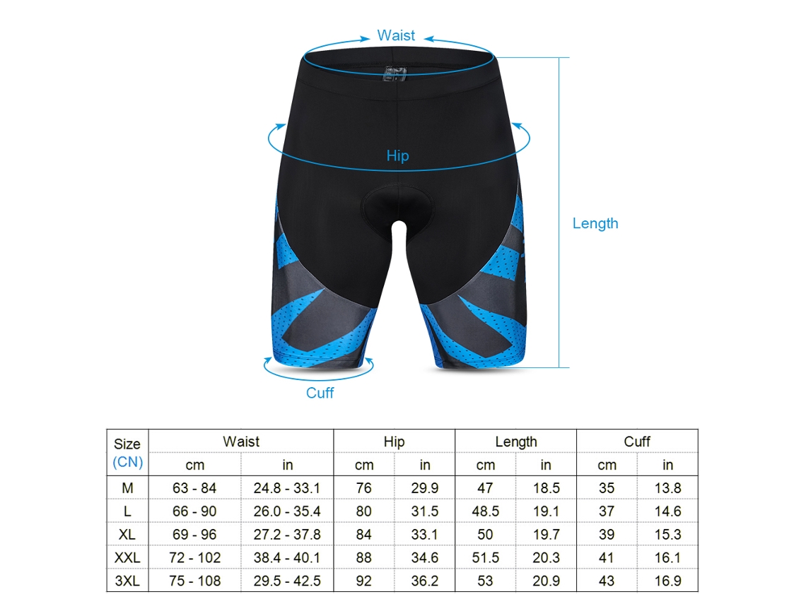 Calcinhas Ciclismo Masculino Lixada 4d Gel Preenchido